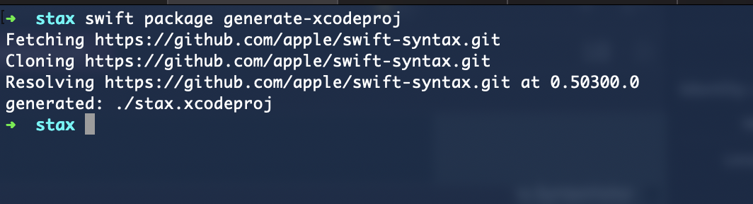 Generating an xcodeproj file using SPM swift package generate-xcodeproj